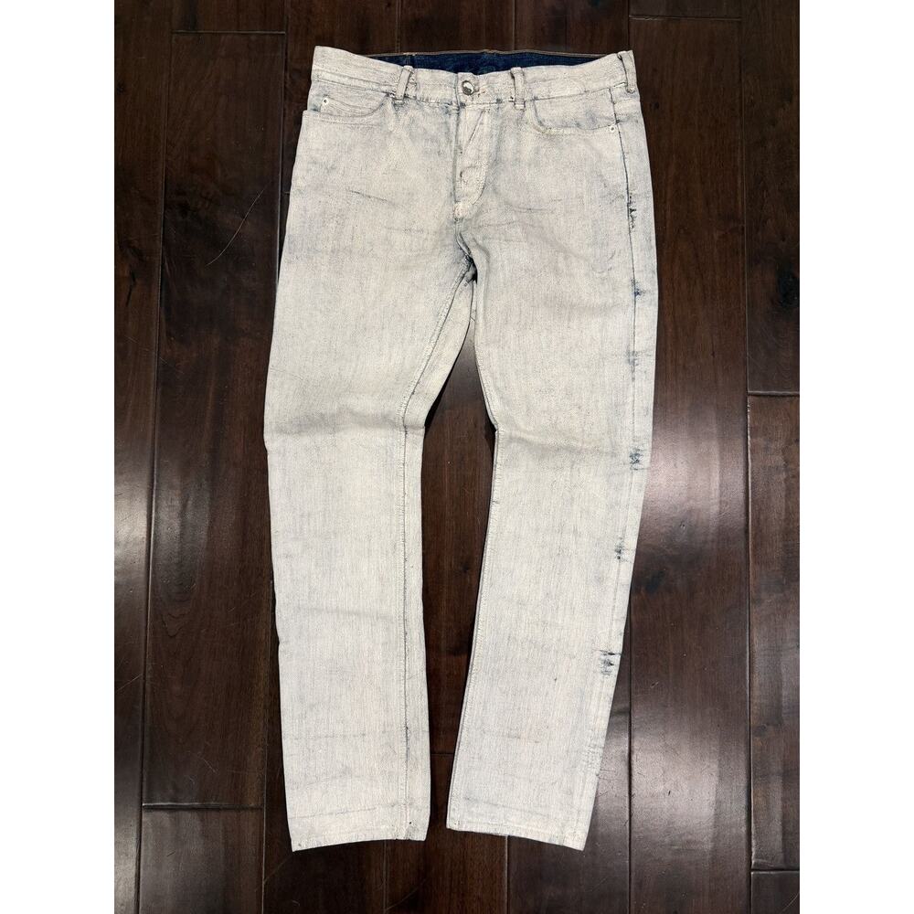 Maison Margiela H&M White Painted Paint Denim Jeans 31